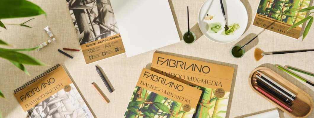 Fabriano Bamboo Mix Media — екологічний папір для експериментів з техніками.